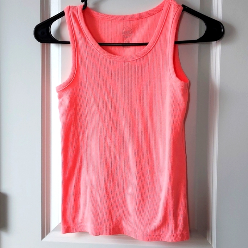 Wonder Nation large orange/white tank top